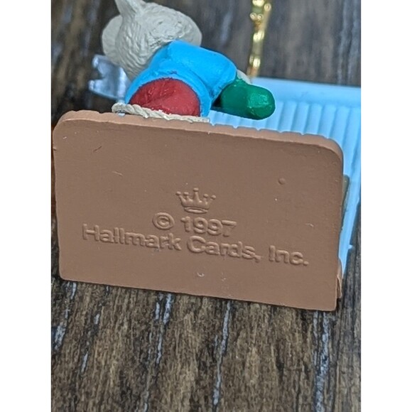 VTG Hallmark Keepsake Miniature Ornaments Tiny Home Improvers 1997 Set Of 6 Mice - Picture 8 of 10